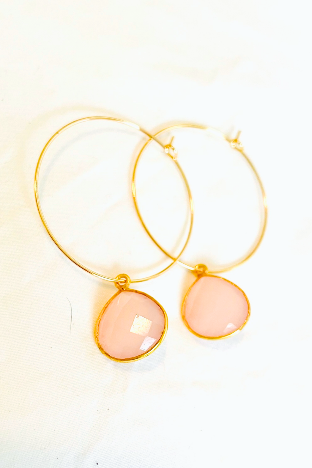 1" Mini Hoop ~ Gem Teardrop-Lg