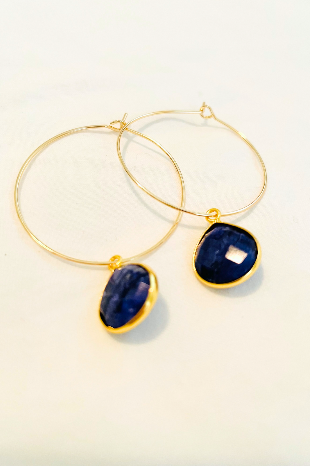 1" Mini Hoop ~ Gem Teardrop-Lg