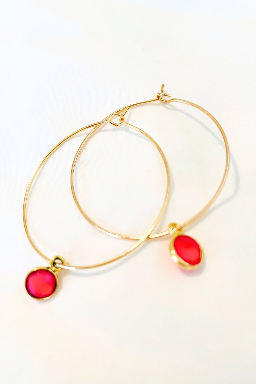 1" Mini Hoops ~ Round Gem-Mini