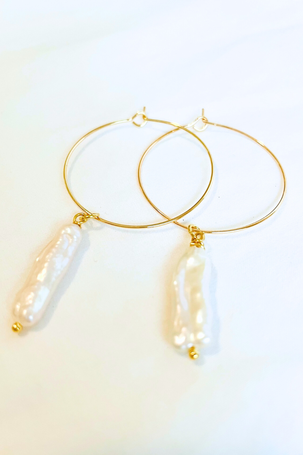 1" - Mini Hoops - Baroque Pearl - Lg