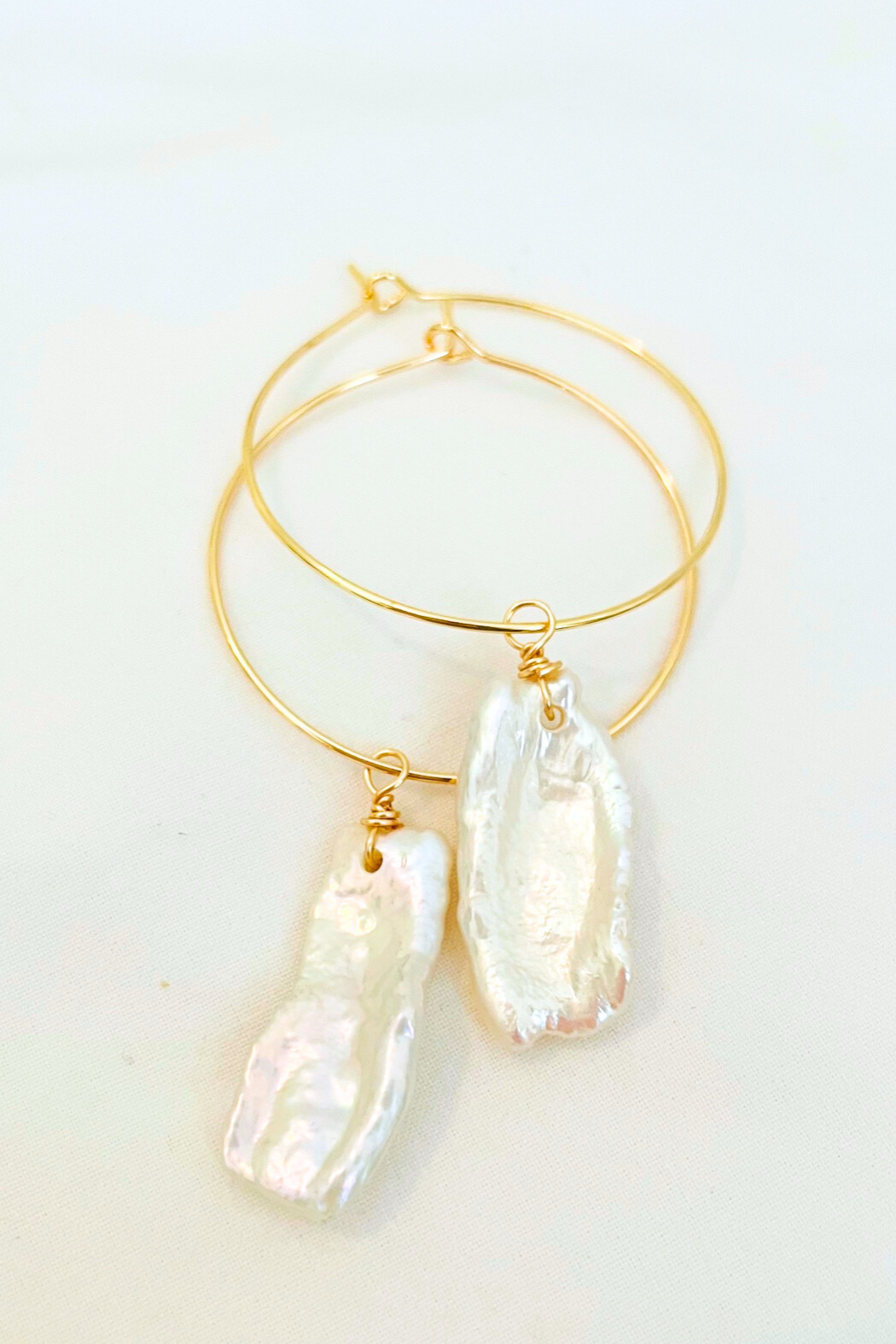 1" - Mini Hoops - Baroque Pearl - Lg
