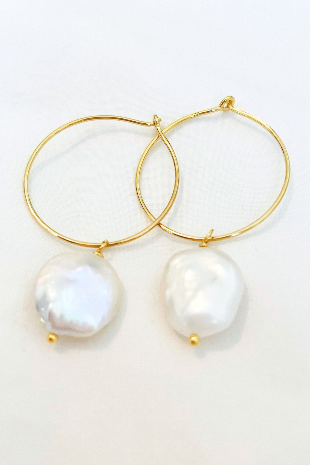 1" - Mini Hoops - Baroque Pearl - Lg