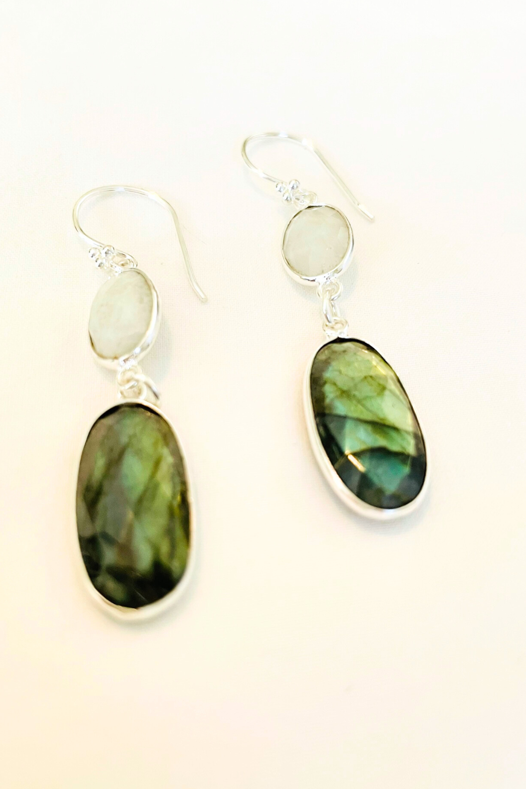 Artistic Multi-Gem Drop Earrings