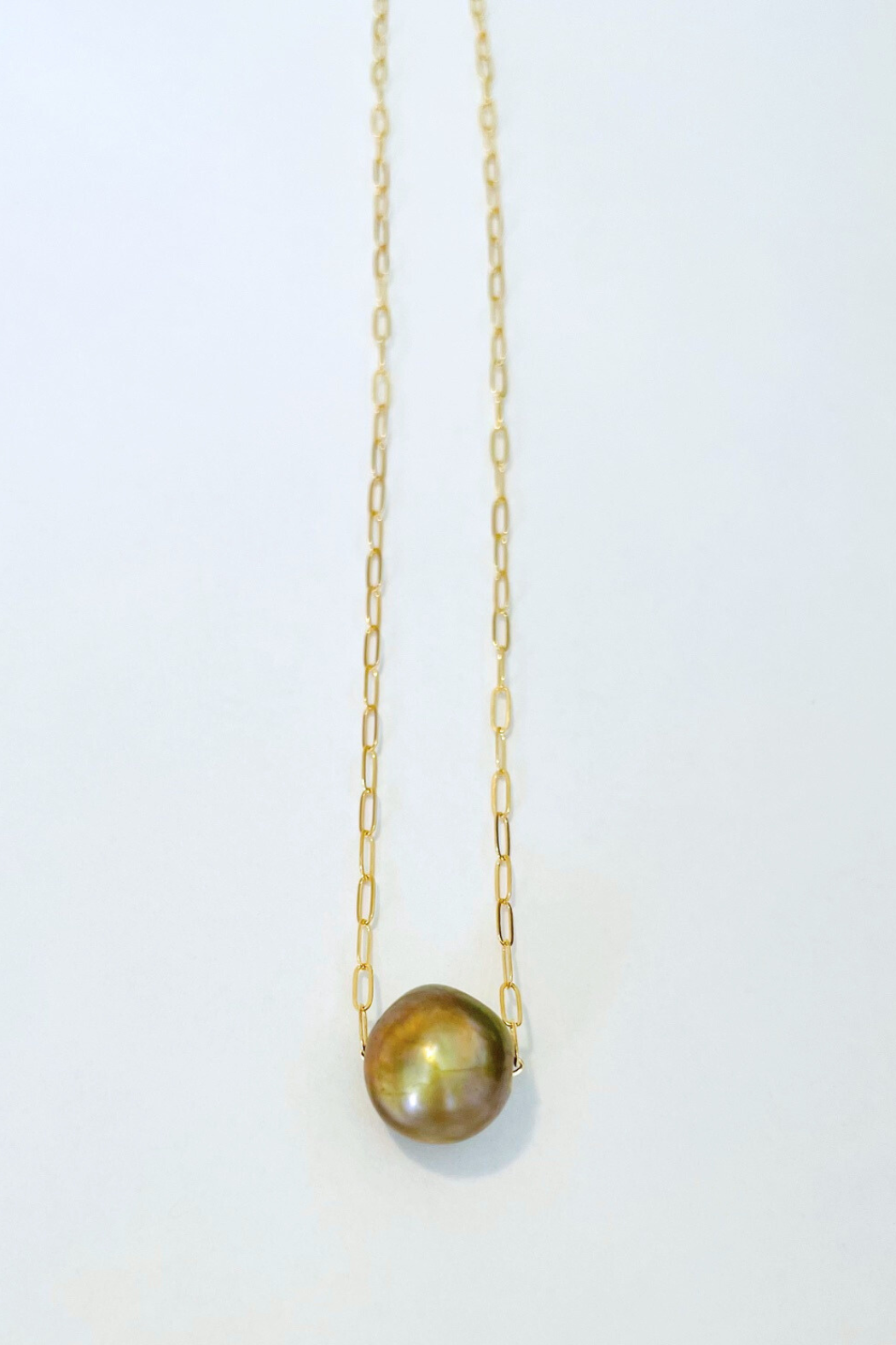Baroque Freshwater Pearl Paperclip Necklace