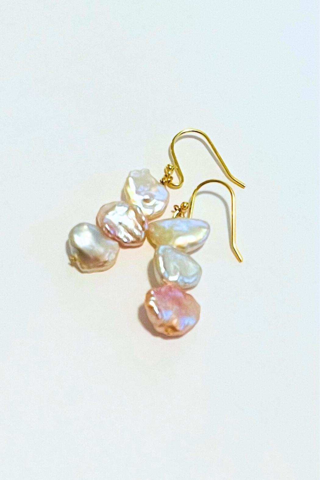 Baroque Nugget Stacked Pearl Dangles