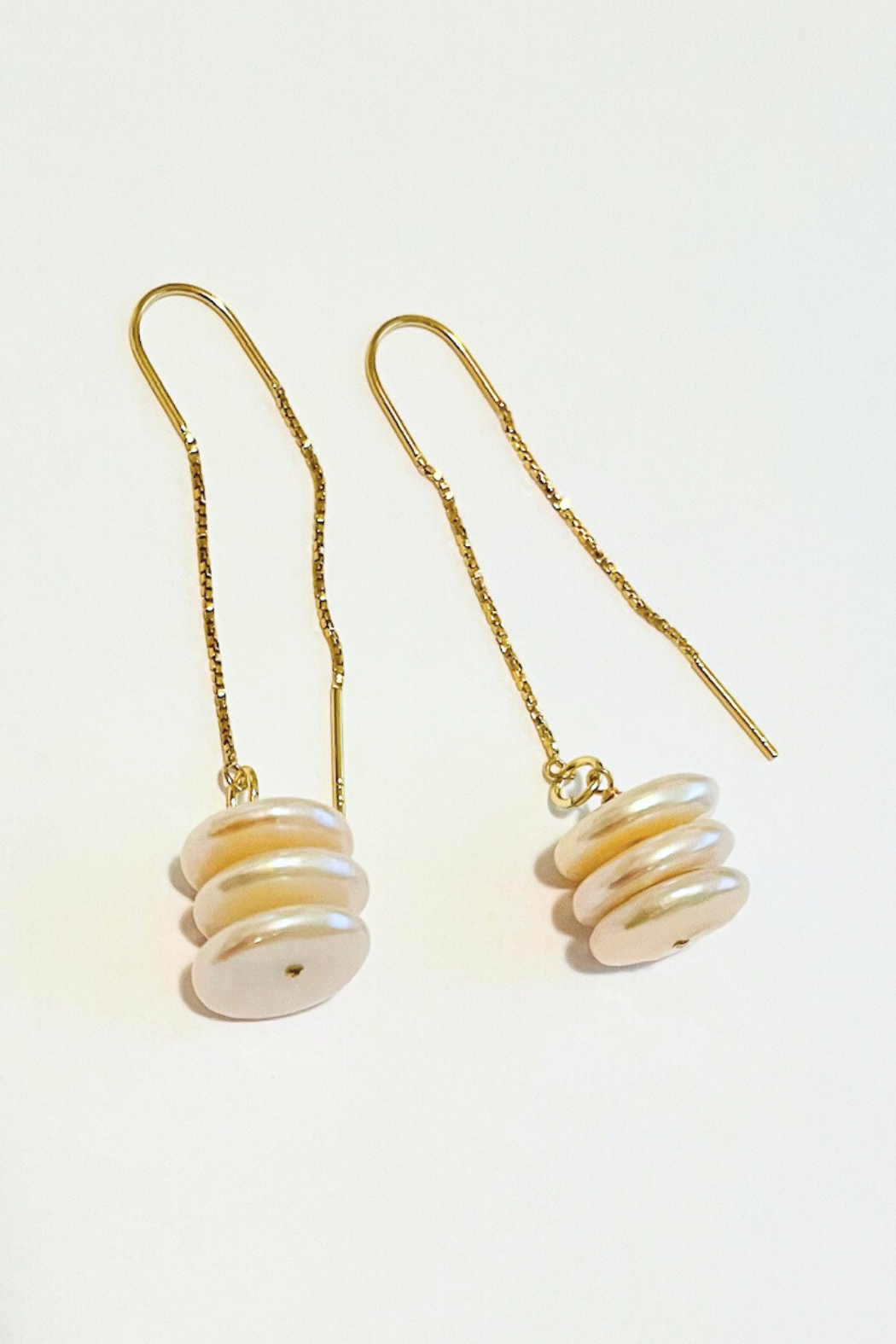 Baroque Nugget Stacked Pearl Threaders