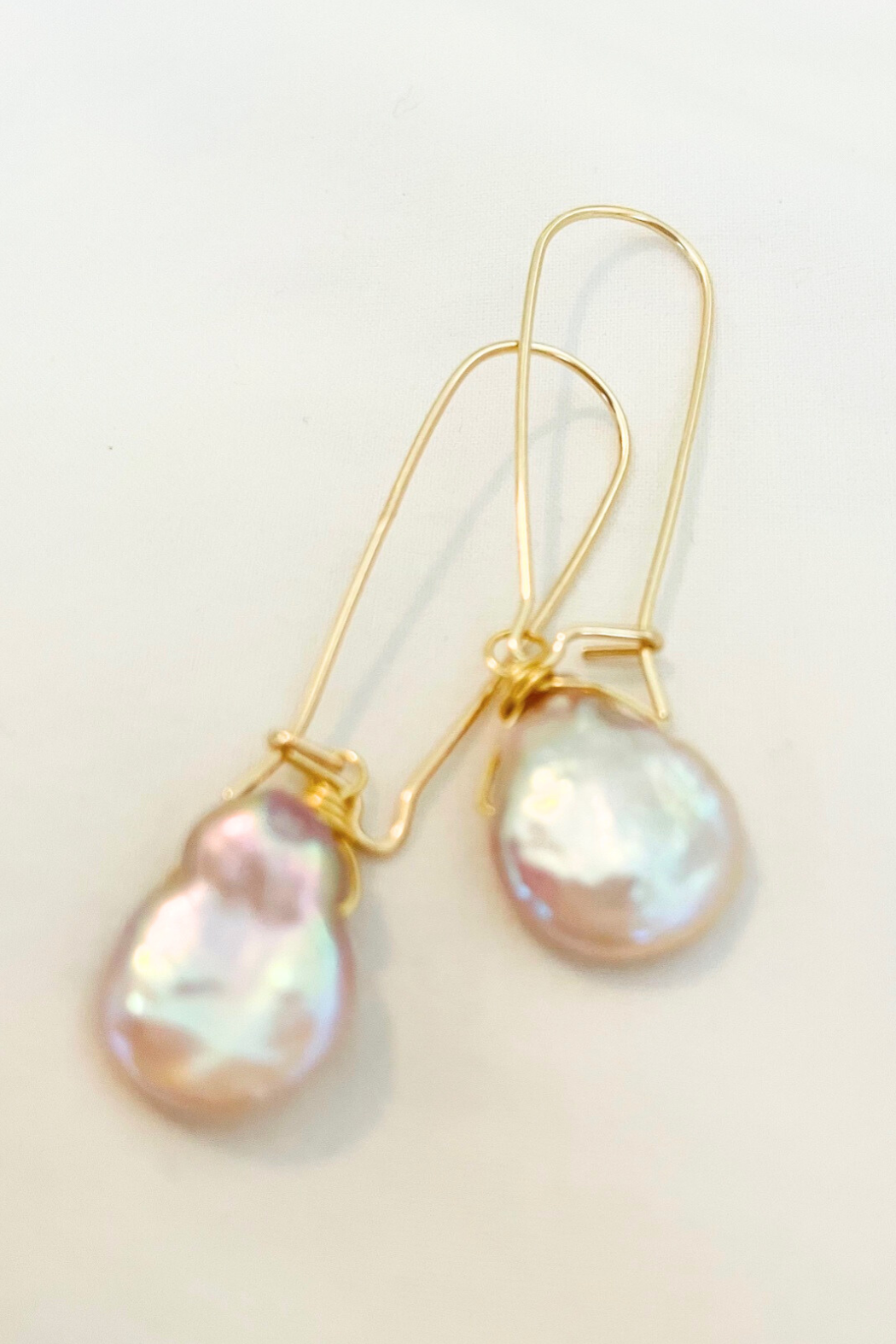 Baroque Pearl Teardrop Dangle Drop Earrings