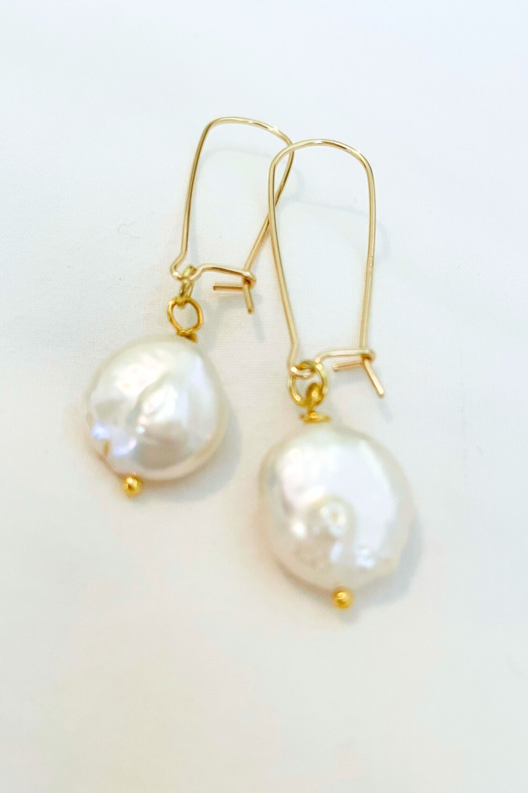 Baroque Pearl Teardrop Dangle Drop Earrings