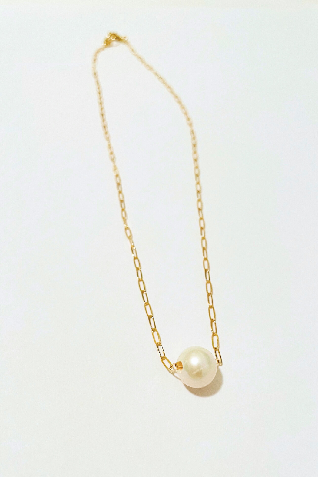 Freshwater Pearl Gold Float Necklace