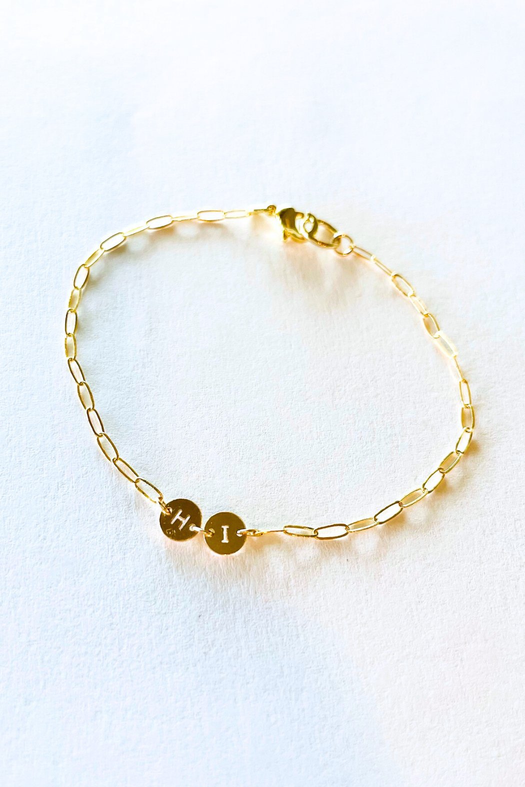"HI" Hawai'i Paper Clip Bracelet