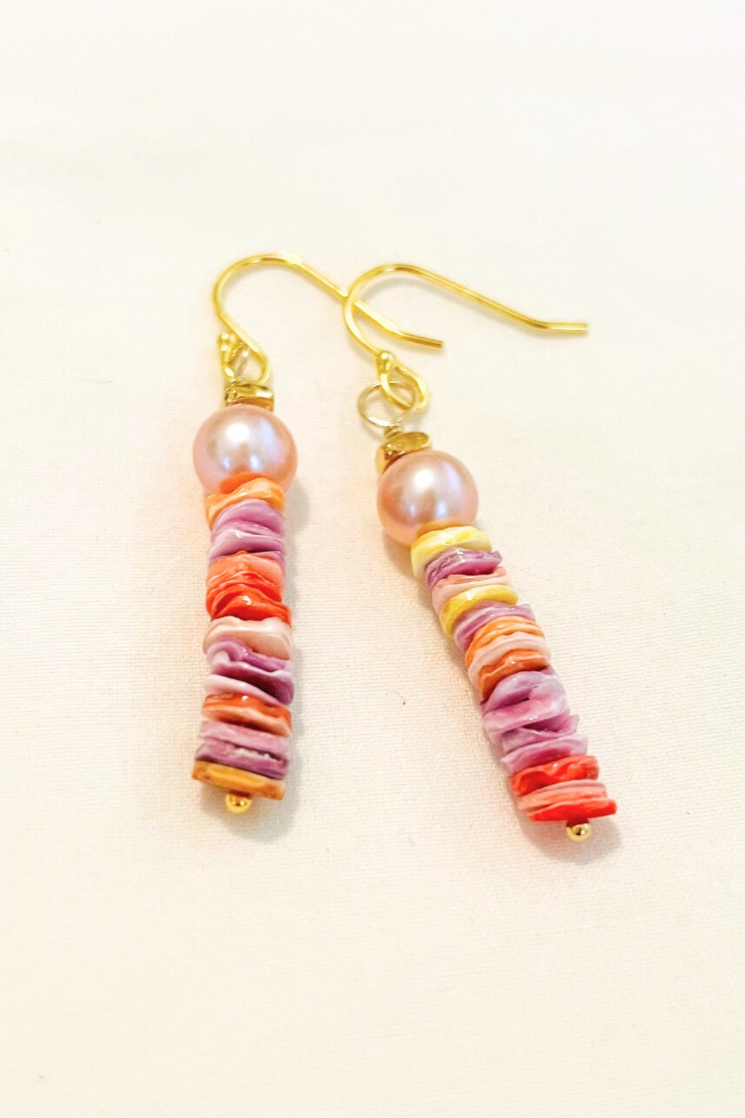 Hawaiian Sunset Shell Earrings