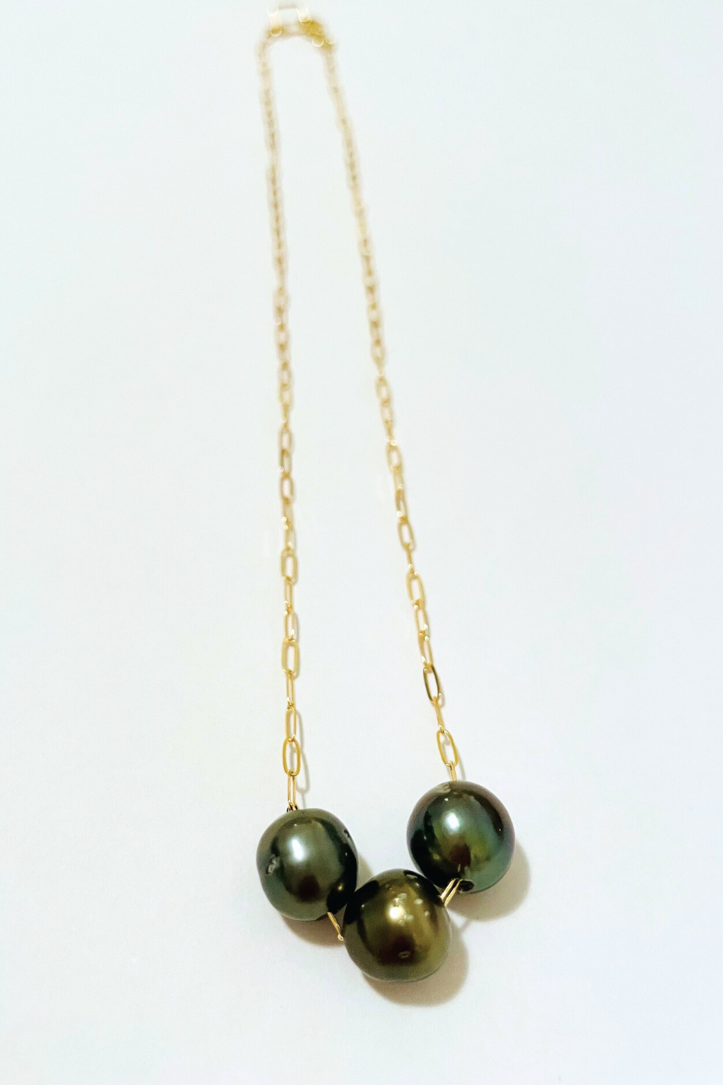 Floating Triple Tahitian Pearl Necklace