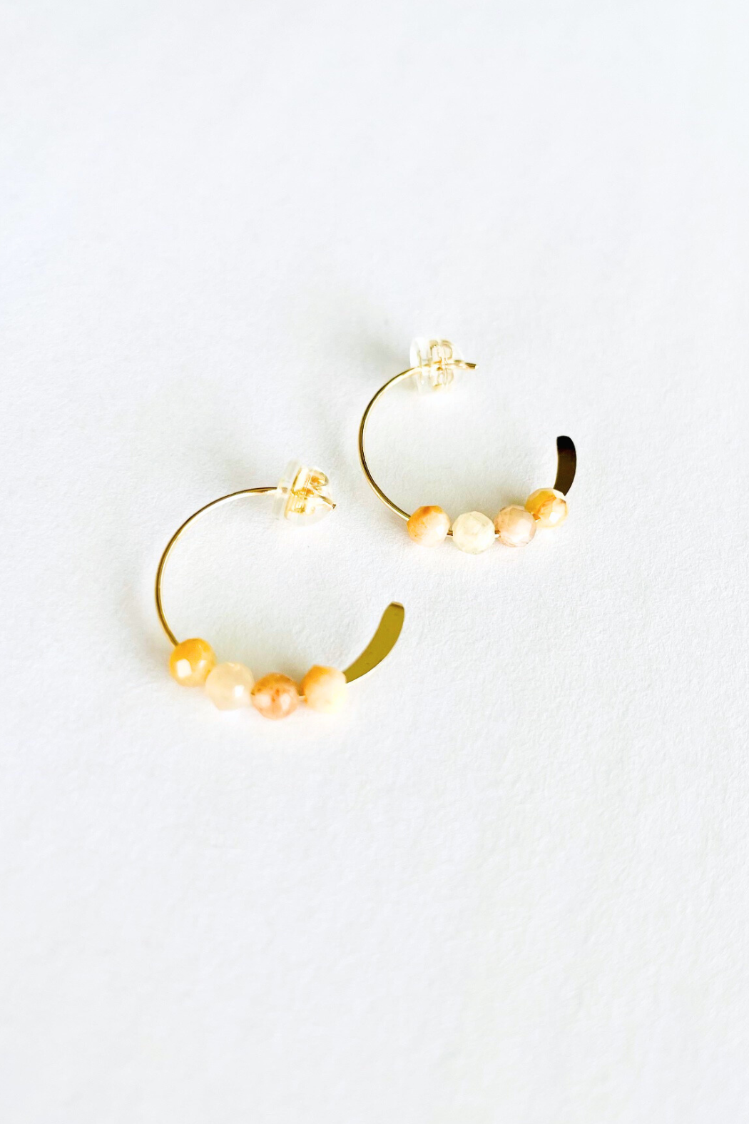Mini Gemstone Open Hoops