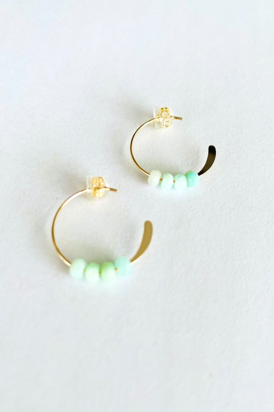 Mini Gemstone Open Hoops