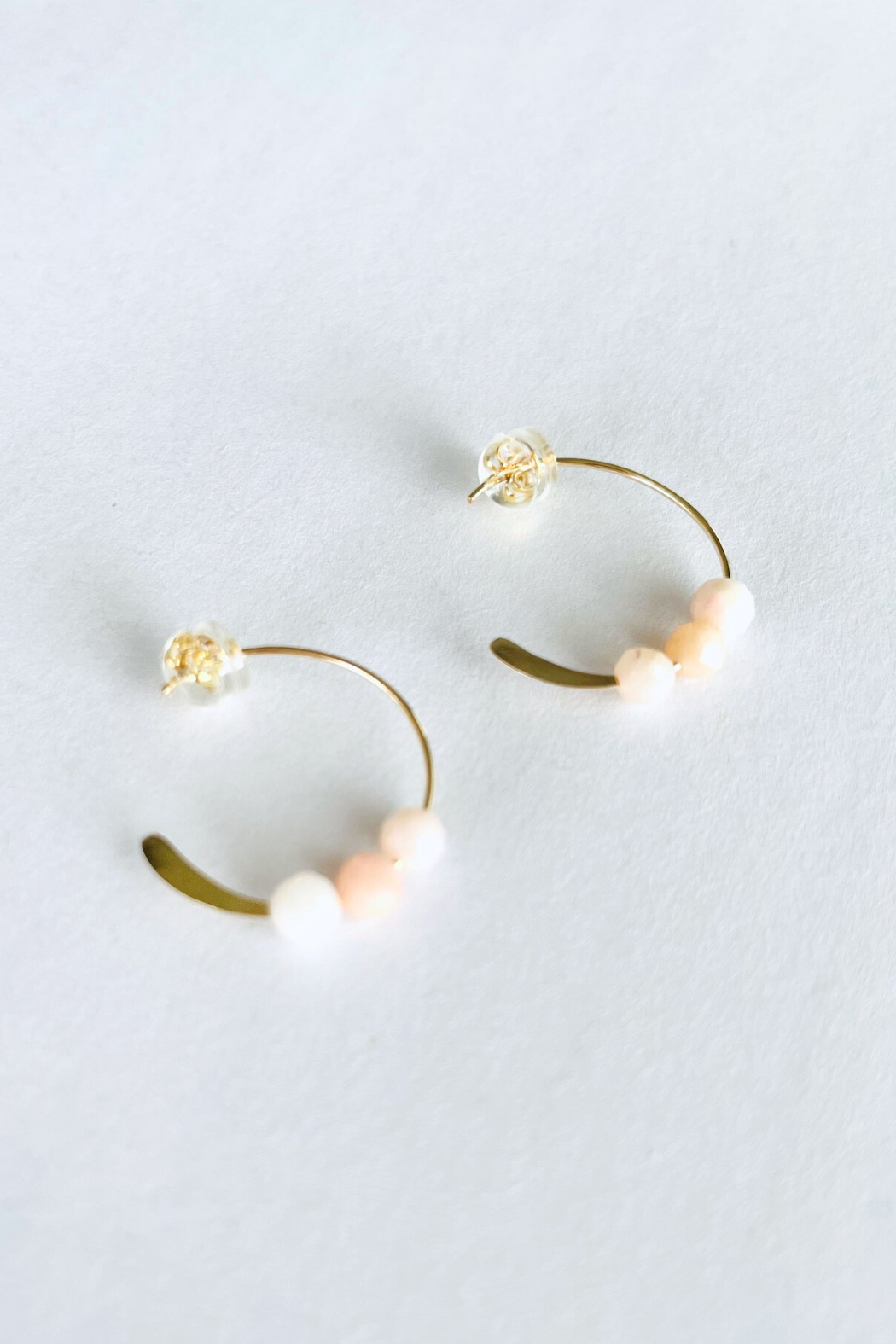 Mini Gemstone Open Hoops