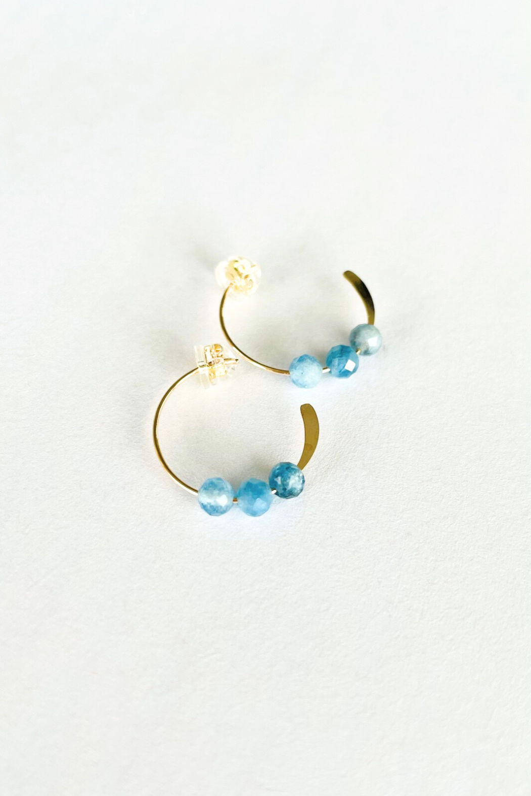 Mini Gemstone Open Hoops