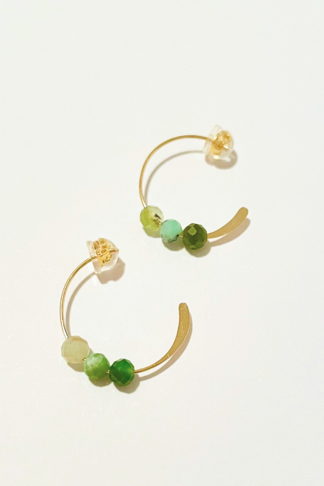 Mini Gemstone Open Hoops