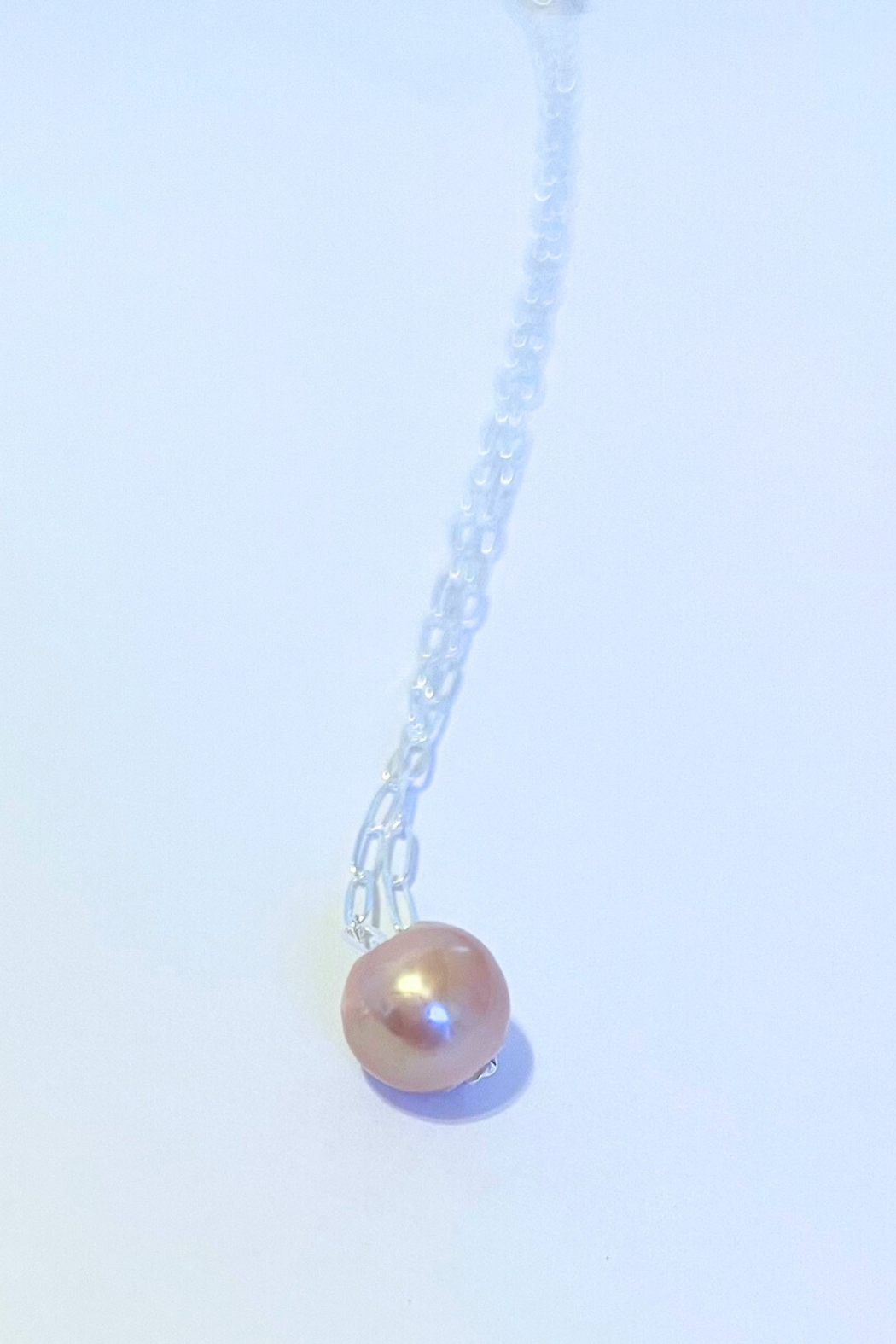 Silver Paperclip Edison Float Necklace