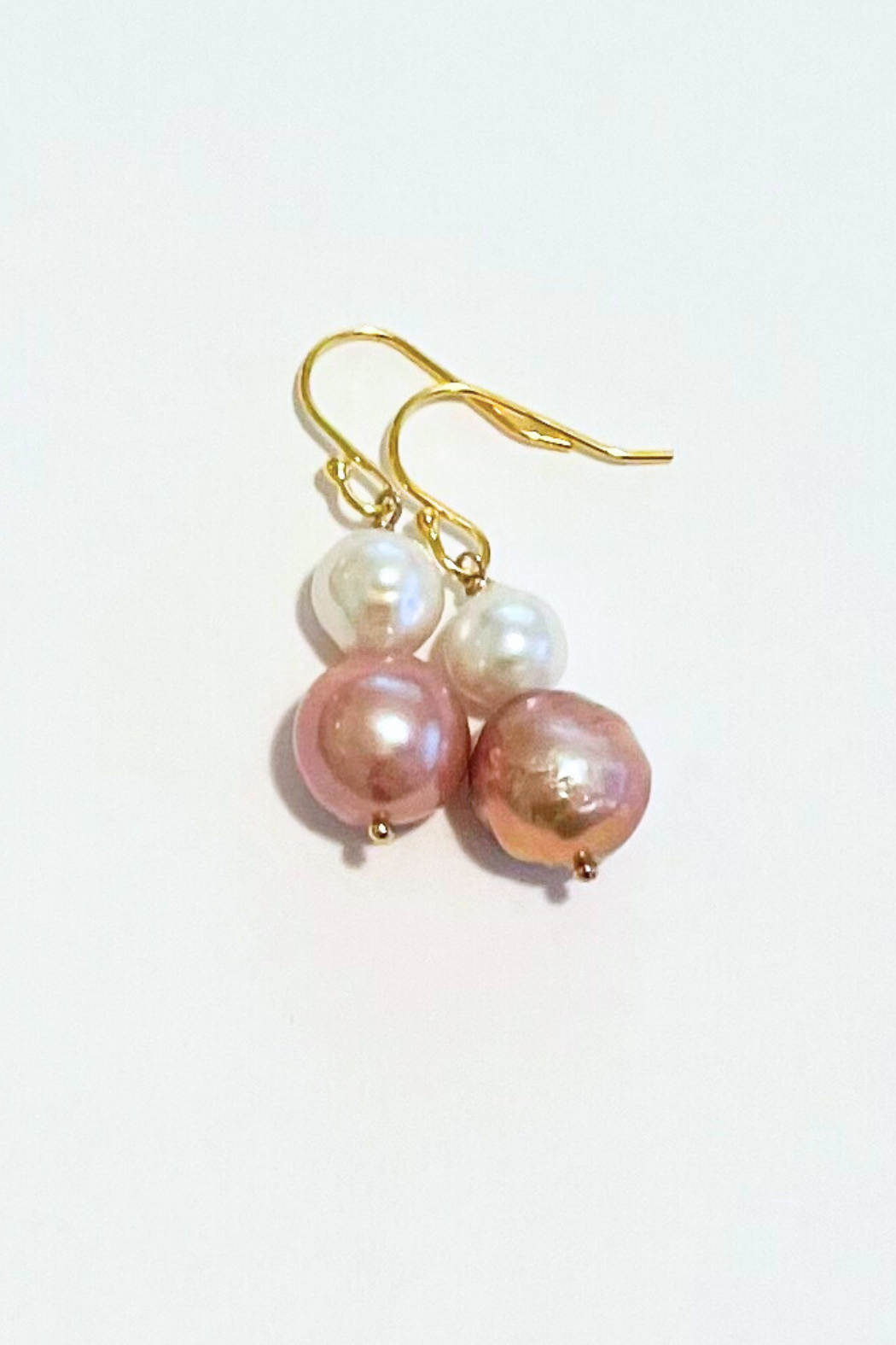 Stacked Freshwater Edison Pearl Dangle Earrings