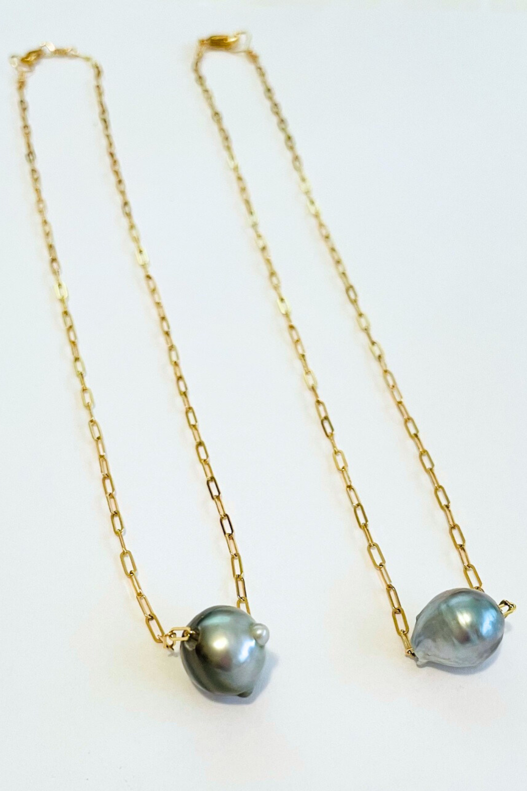 Tahitian Large Pearl Floating Necklace