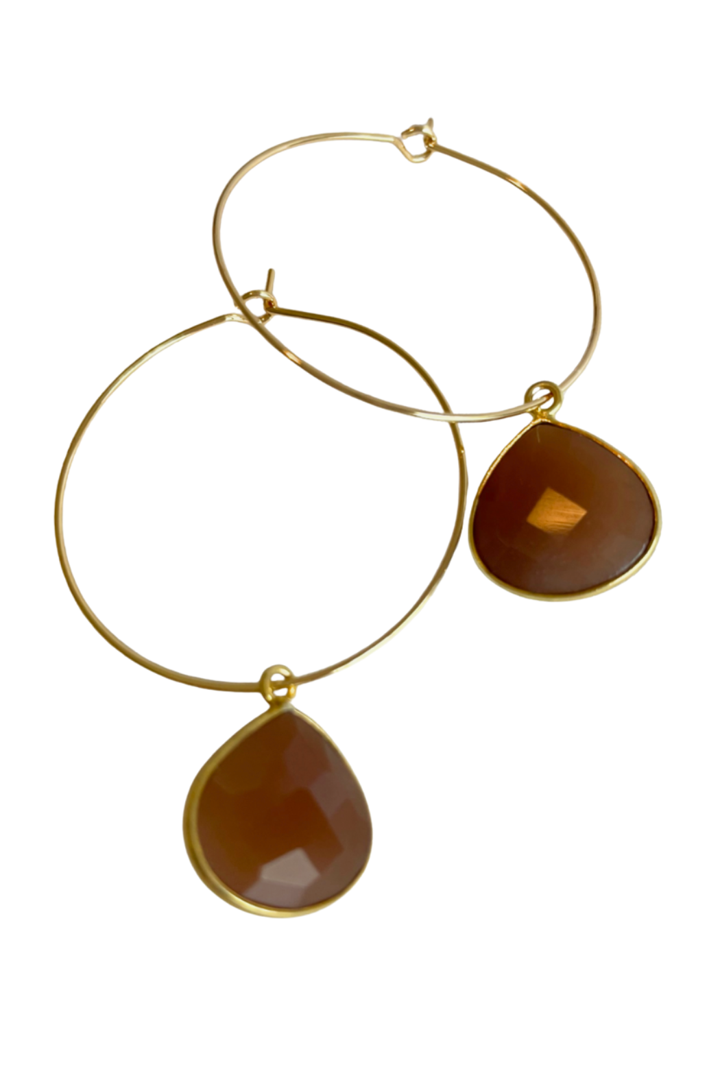 1" Mini Hoop ~ Gem Teardrop-Lg
