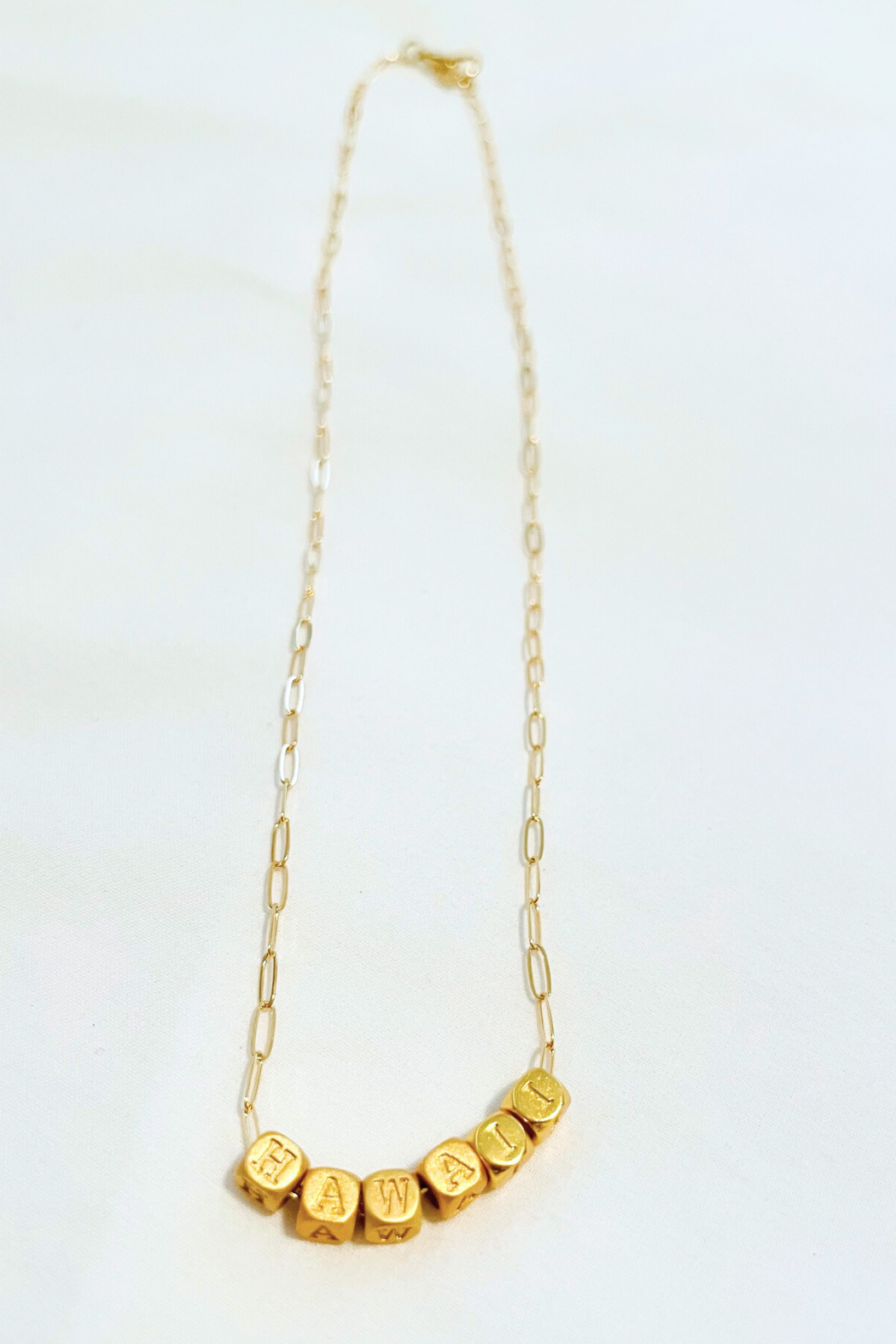 HAWAII cube minimalist necklace