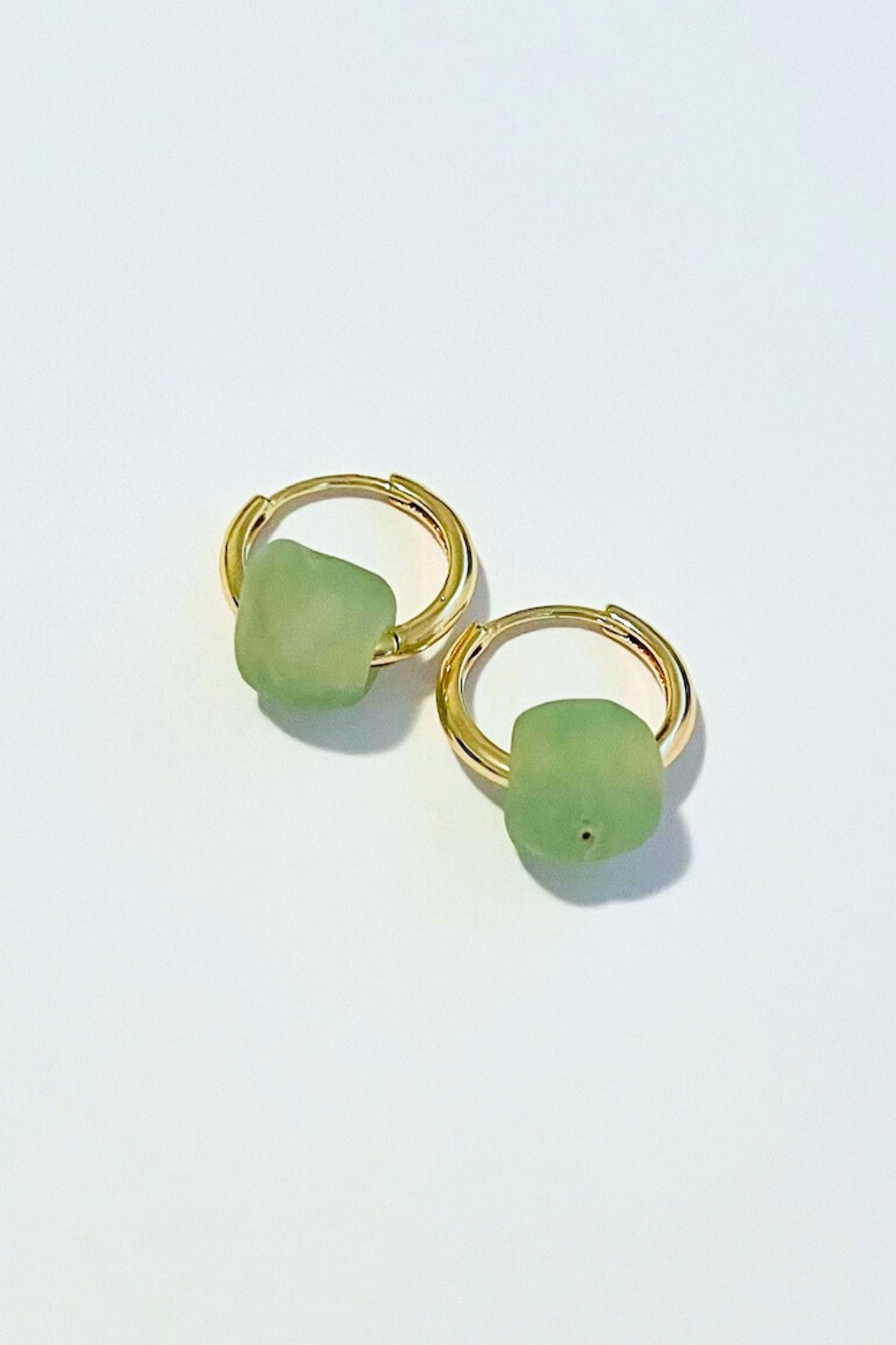 Maui Beach Glass ~ Huggie Hoops