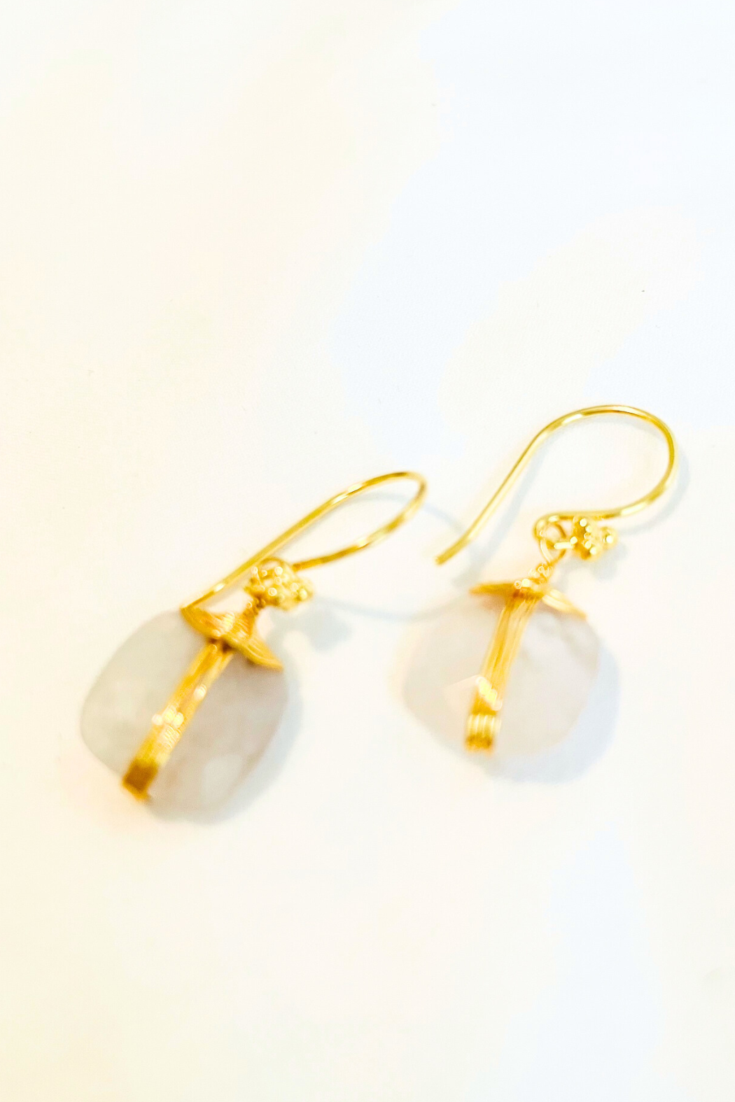 Wire Wrapped Gemstone Earrings