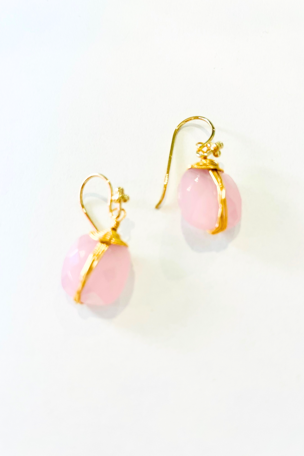 Wire Wrapped Gemstone Earrings