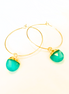 1" - Med Electroplated Gem Drop Hoops