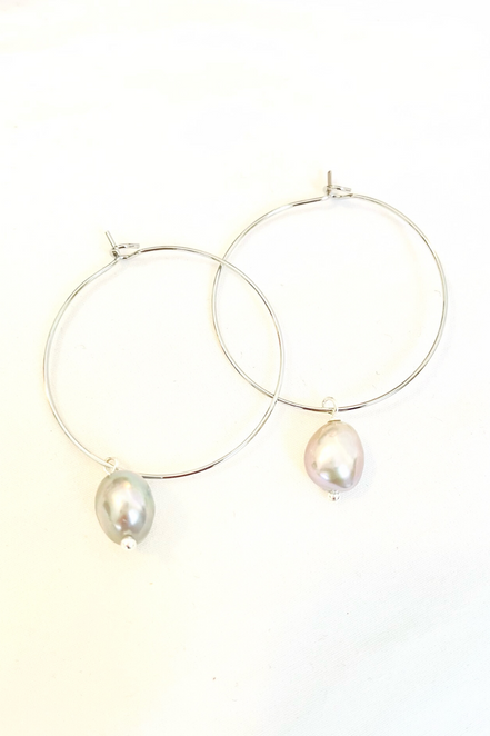 1" - Mini Hoop - Mini Pearl