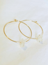 1" - Mini Mother of Pearl Plumeria Hoops