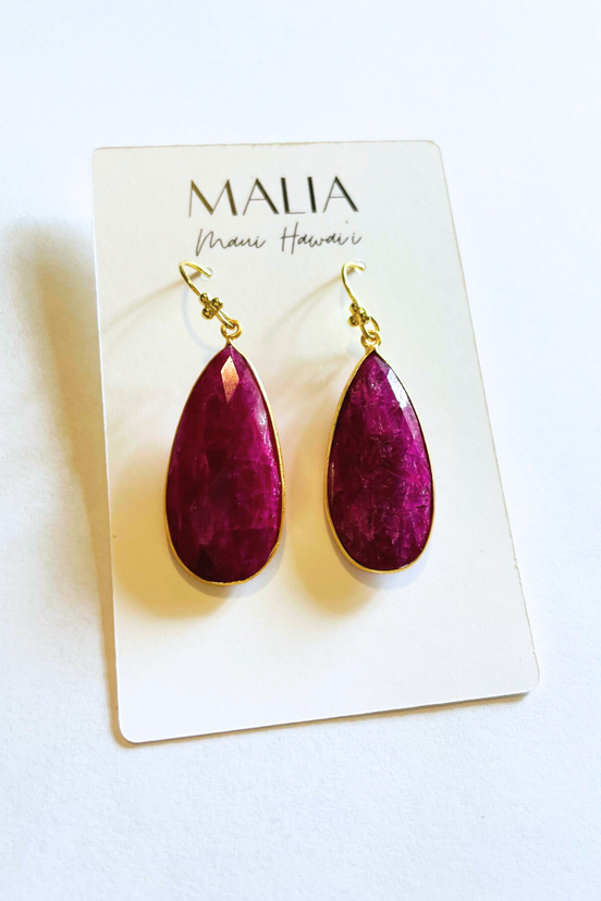 10x30 MM XL Gemstone Drop Earrings