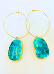 1" Mini Hoop - Tibetan Turquoise