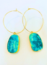 1" Mini Hoop - Tibetan Turquoise