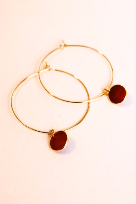 1" Mini Hoops ~ Round Gem-Mini