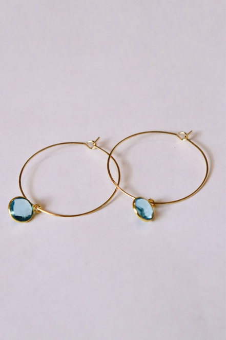 1" Mini Hoops ~ Round Gem-Mini