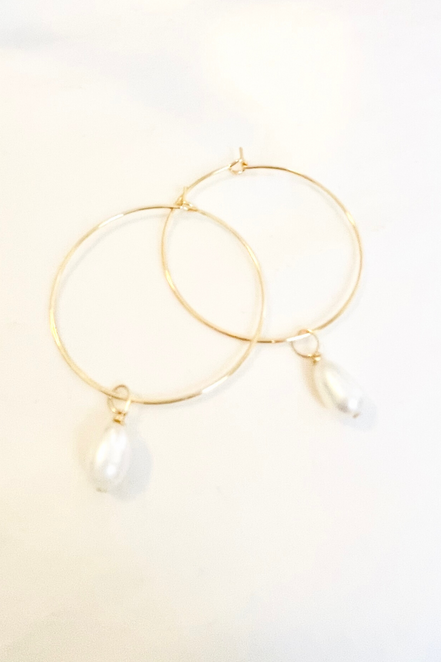 1" - Mini Hoop - Mini Pearl