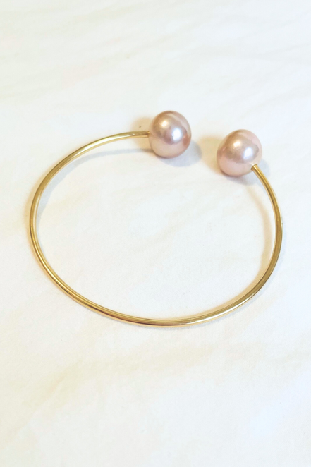Aloha Edison Pearl Gold Cuff