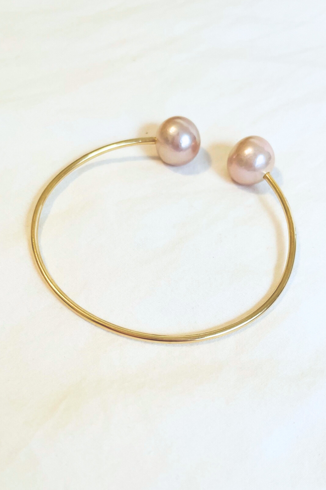 Aloha Edison Pearl Gold Cuff