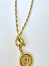 Ancient Greek Coin Clip Chain Toggle Necklace