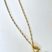 Ancient Greek Coin Clip Chain Toggle Necklace