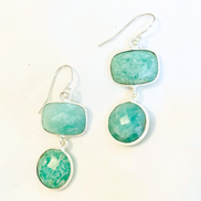 Artistic Multi-Gem Drop Earrings