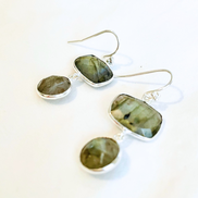 Artistic Multi-Gem Drop Earrings