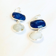 Artistic Multi-Gem Drop Earrings