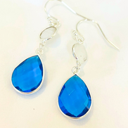 Artistic Multi-Gem Drop Earrings