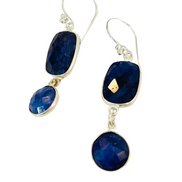 Artistic Multi-Gem Drop Earrings