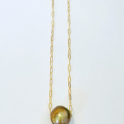 Baroque Freshwater Pearl Paperclip Necklace