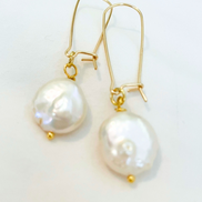 Baroque Pearl Teardrop Dangle Drop Earrings