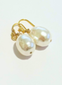 Baroque White Pearl Dangle Earring - 12-15MM